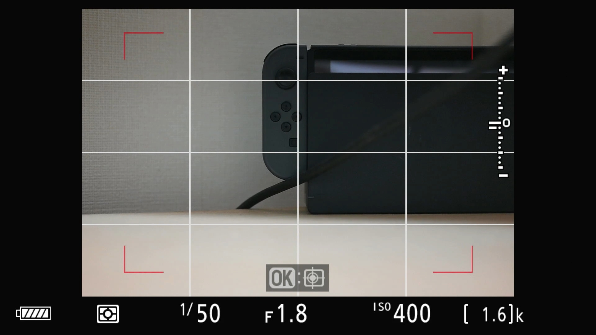 Z5のDISPボタンを一度クリックすると表示なしのシンプル表示になります。